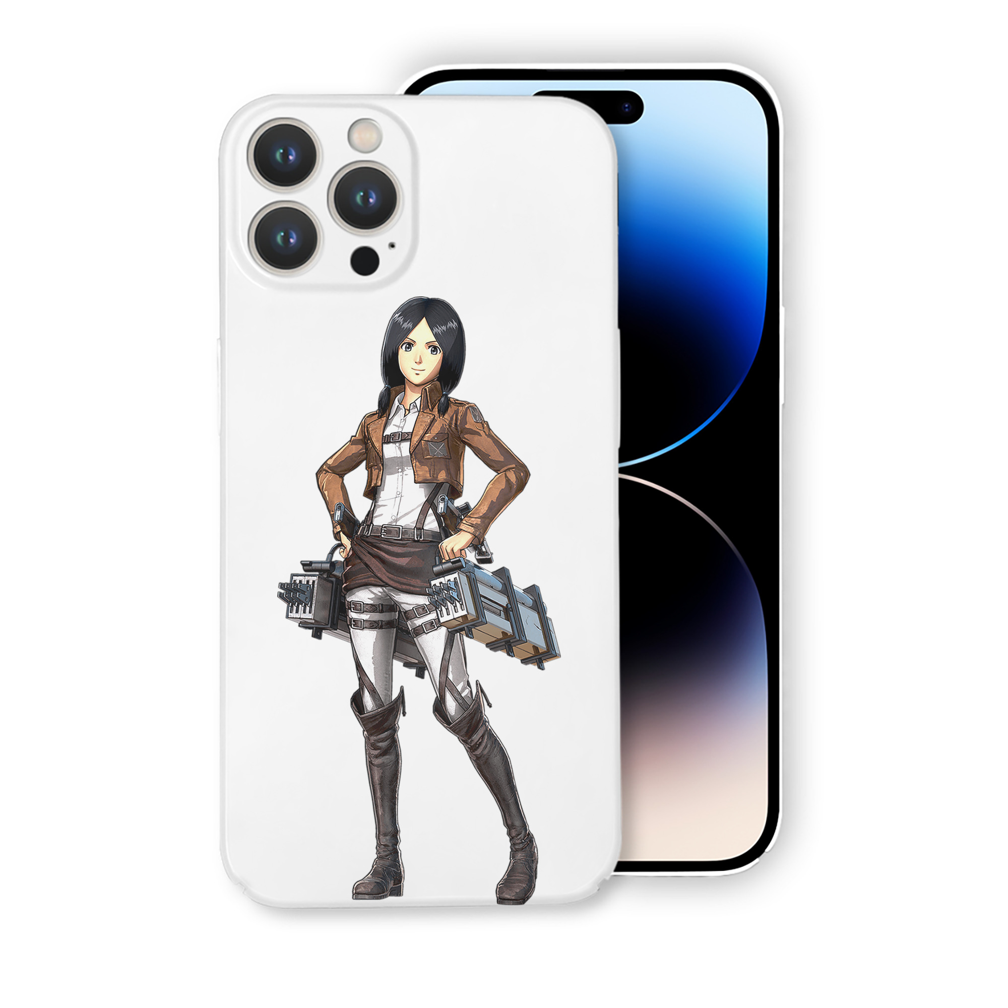 （画像用） 進撃の巨人 ミカサ·アッカーマン Attack on Titan Mikasa Ackerman 【iPhone 14シリーズ対応】ハードケース